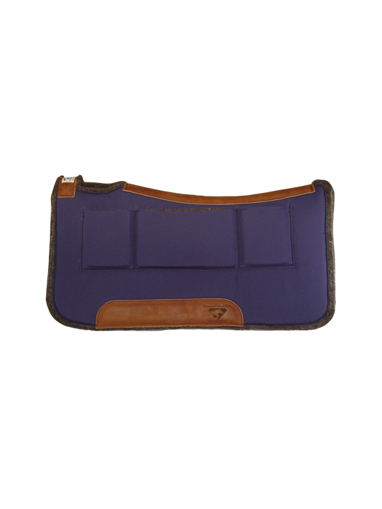 Diamond Wool Pads Contoured Relief Pad Color dark blue Sattelpad Dicke
