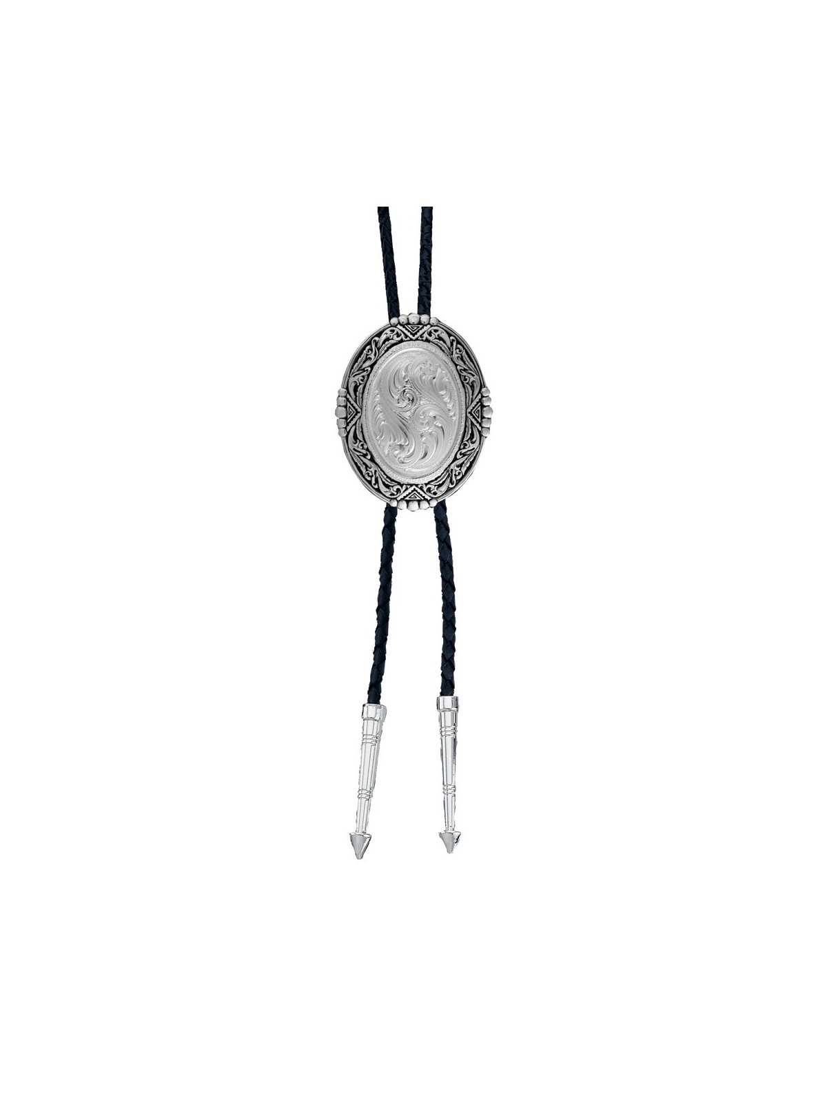 Southwestern Rancher's Bolo Tie in Antiqued Silver
