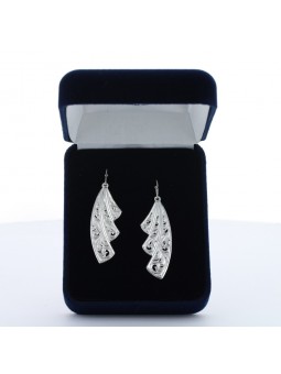 Western Lace Fan Leaf Earrings