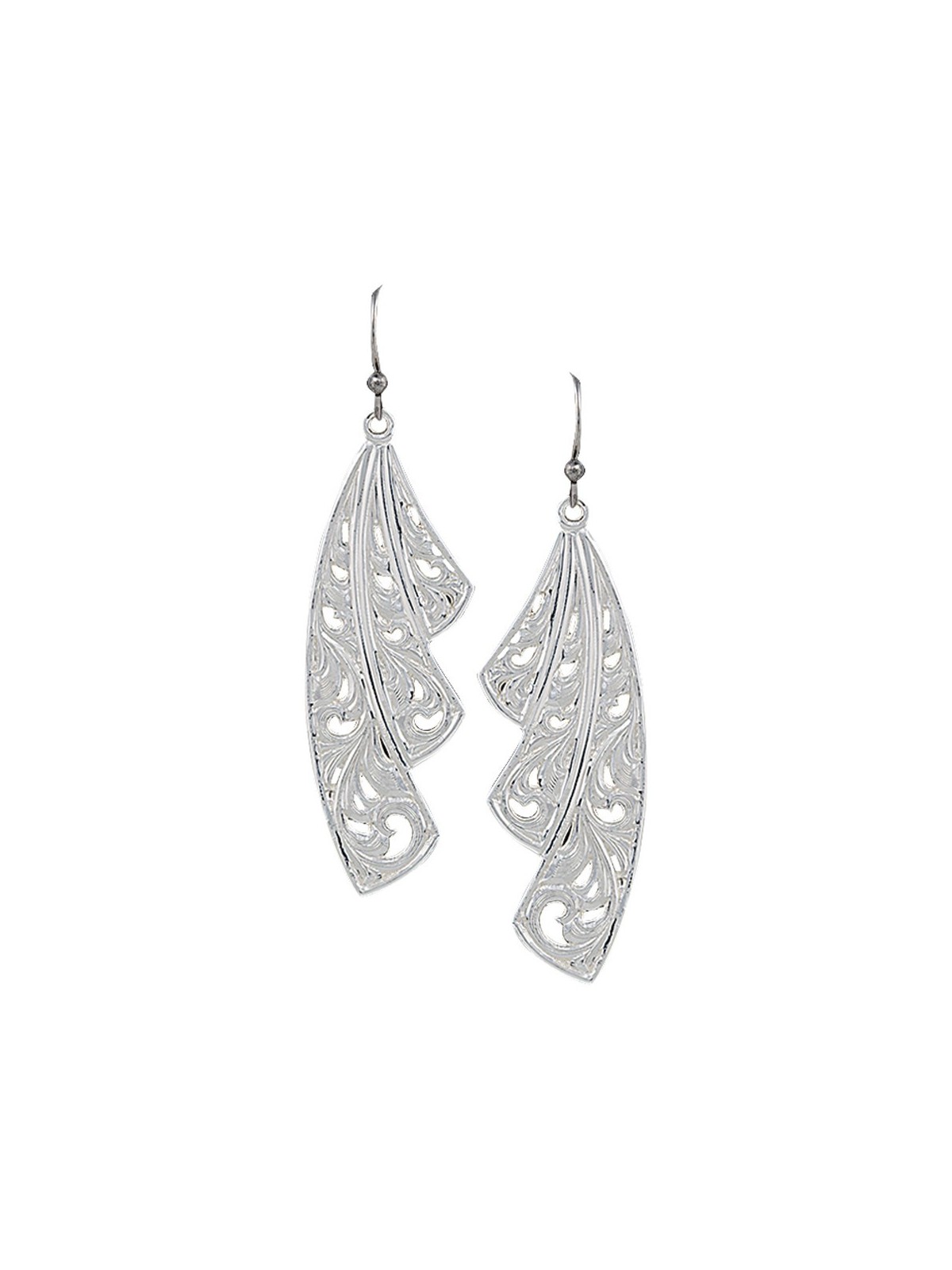 Western Lace Fan Leaf Earrings