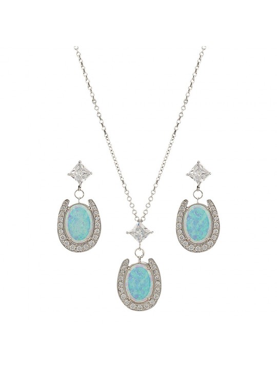 River Lights Pond of Luck in the Evening Sky Jewelry Set