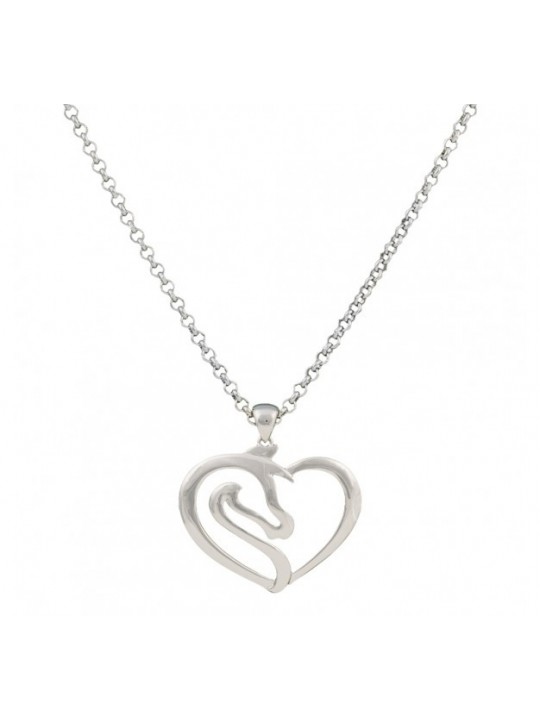 Equestrian Heart Necklace