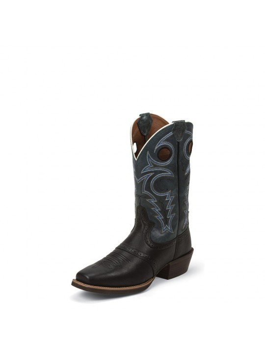 Black Men's Western Boots Black Deercow SV2522
