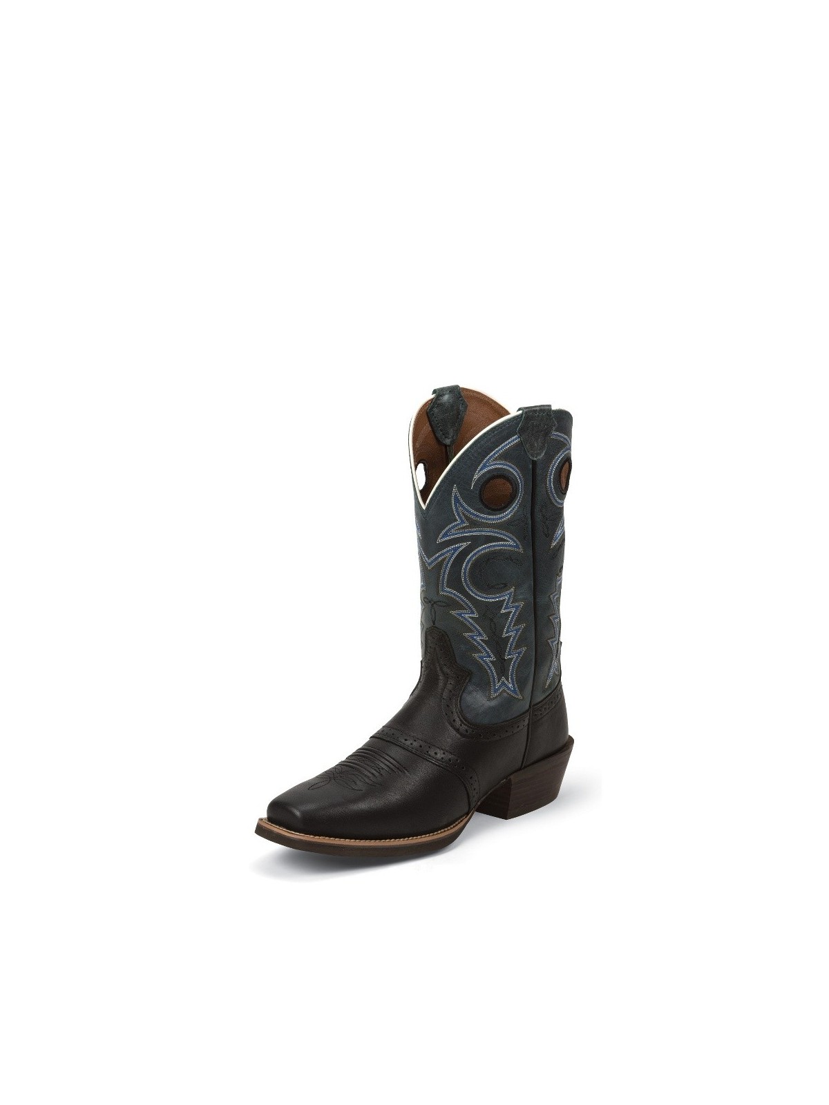 Black Men's Western Boots Black Deercow SV2522