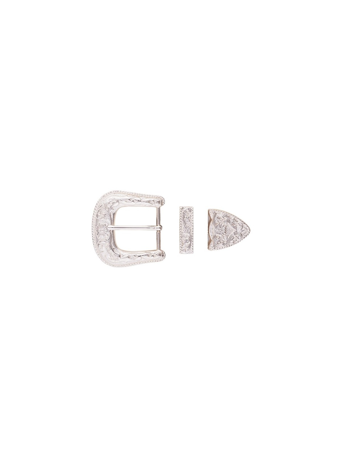 Western Floral Buckle Set Sterling Silber beschichtet