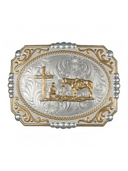 Two-tone Buckle with Cowboy 25815-731
