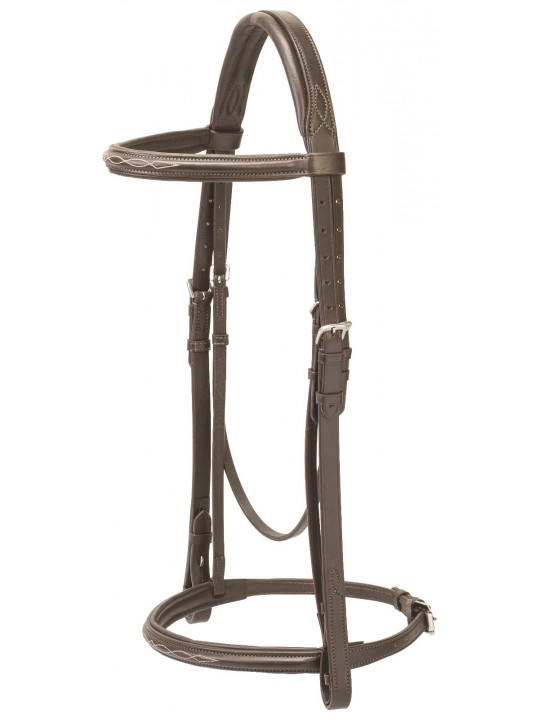 Hunter under Saddle Padded English Bridle with Reins chocolate brown