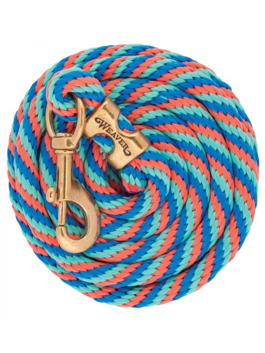 Poly Lead Rope Twist Thin french blue/coral/mint W18