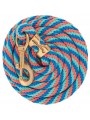 Poly Lead Rope Twist Thin french blue/coral/mint W18