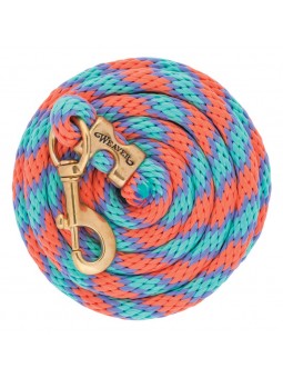 Poly Lead Rope Spiral coral lavender mint Q16