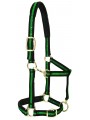 Weaver 35-7735-GR Green / Blank Padded Adjustable Chin and Throat Snap Halter