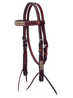 Turquoise Cross Pony Zaum mit Rohhaut 45-0147