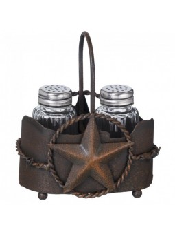 Raised Star Salt And Pepper Shaker Set