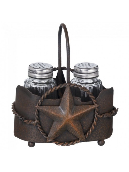 Raised Star Salt And Pepper Shaker Set