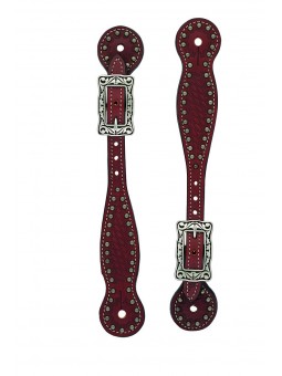Weaver Leather Basketweave Spur Straps with Spots 30-0296-CH