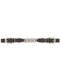 Latigo Leather Curb Strap with Chain