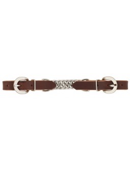 Bridle Leather Curb Strap - Short Chain