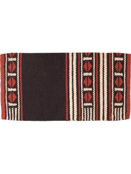 Maverick Wool Blanket rust black
