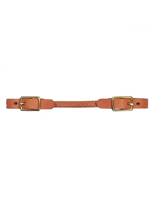 Weaver Rounded Curb Straps Harness Leather Solid Brass 30-1380