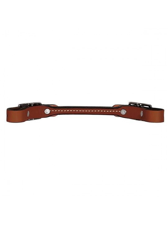 Weaver Bridle Leather Rounded Curb Straps Brown 30-1310-BR