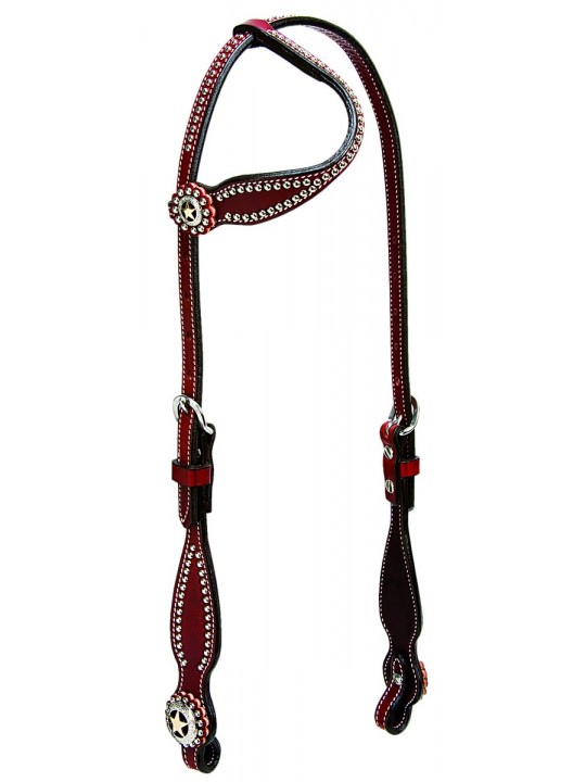 Weaver Leather Texas Star Sliding Ear Headstall 10-0047-CH