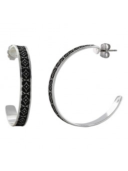 Montana Silversmiths Mosaic Hoop ER2833BK