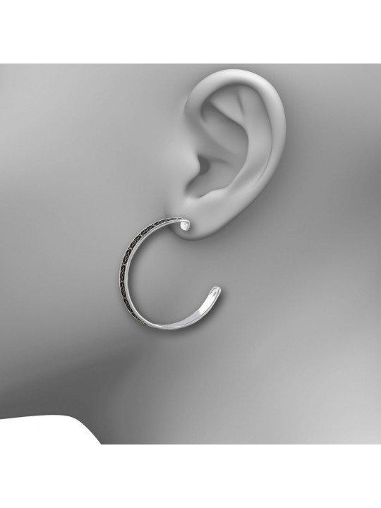 Montana Silversmiths Mosaic Hoop Earrings ER2833BK