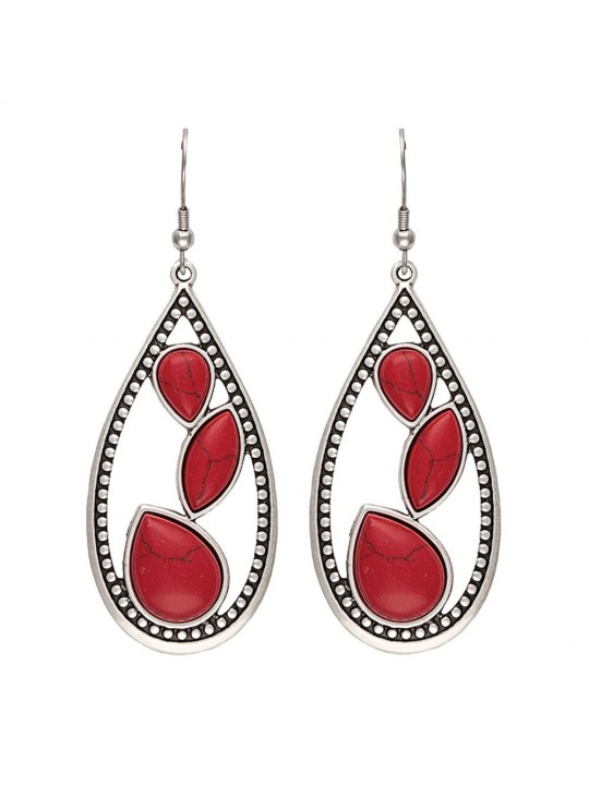 Montana Silversmiths Red Sparks Teardrop Ohrringe ER2091RR47