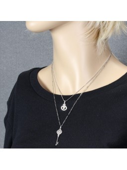 Key To Happiness Diamond Pendant Necklace M02NC3008