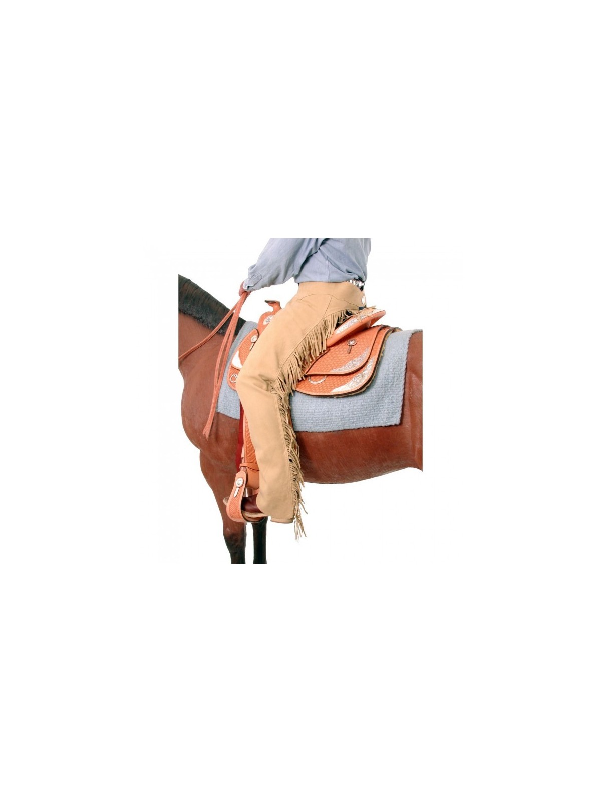 Tough 1 Suede Equitation Chaps tan 63-315