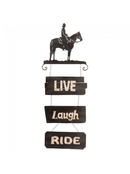 Tough-1 Cowboy Sign Live/Laugh/Ride 87-1912