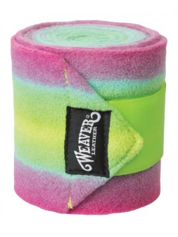 Weaver Leather Leg Wraps Ombre lime/ pink