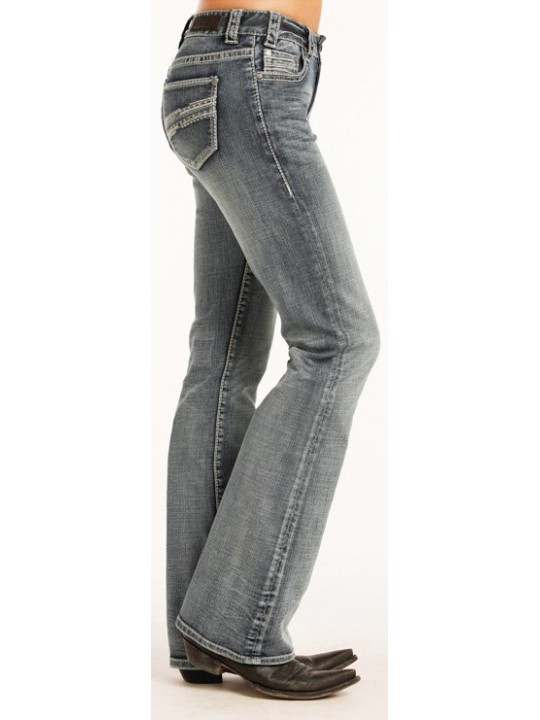 Rock & Roll Cowgirl Mid-Rise Boot Cut Jeans 2332