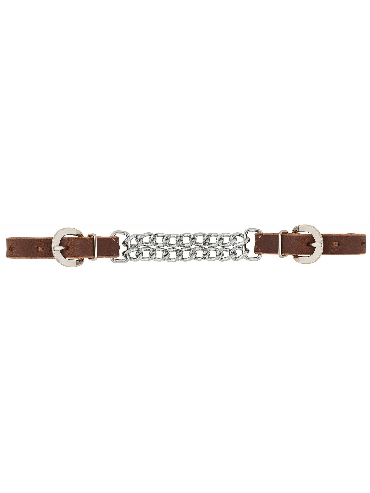 Bridle Leather Curb Straps with Chain