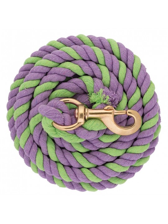 Striped Cotton Lead Rope lavender lime