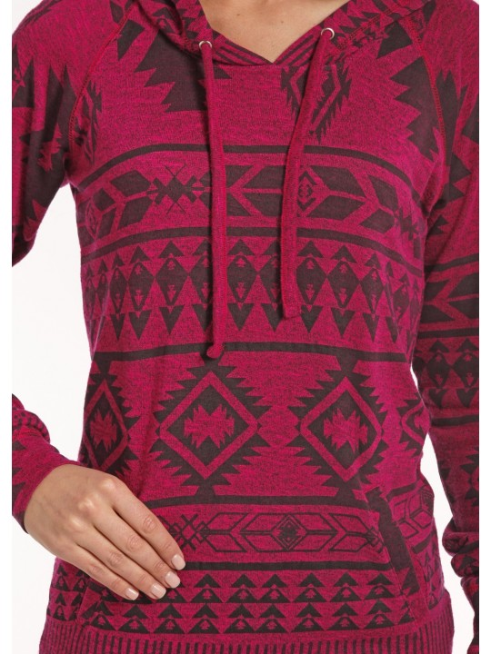 Hoodie Aztec Hot Pink