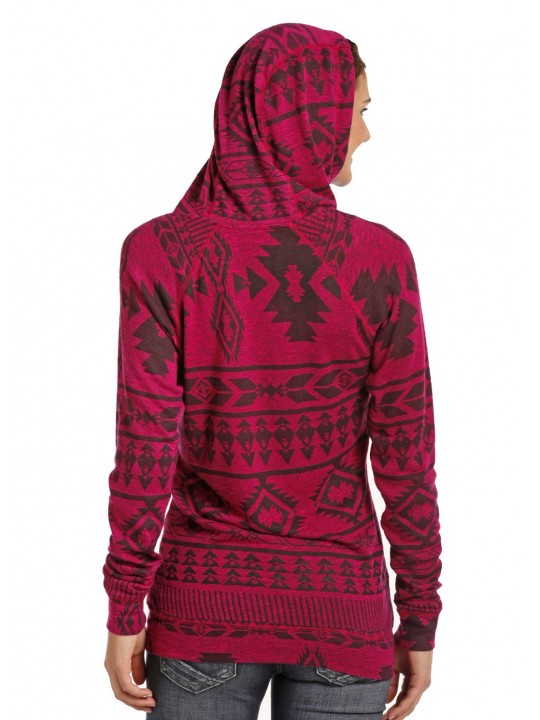 Hoodie Aztec Hot Pink