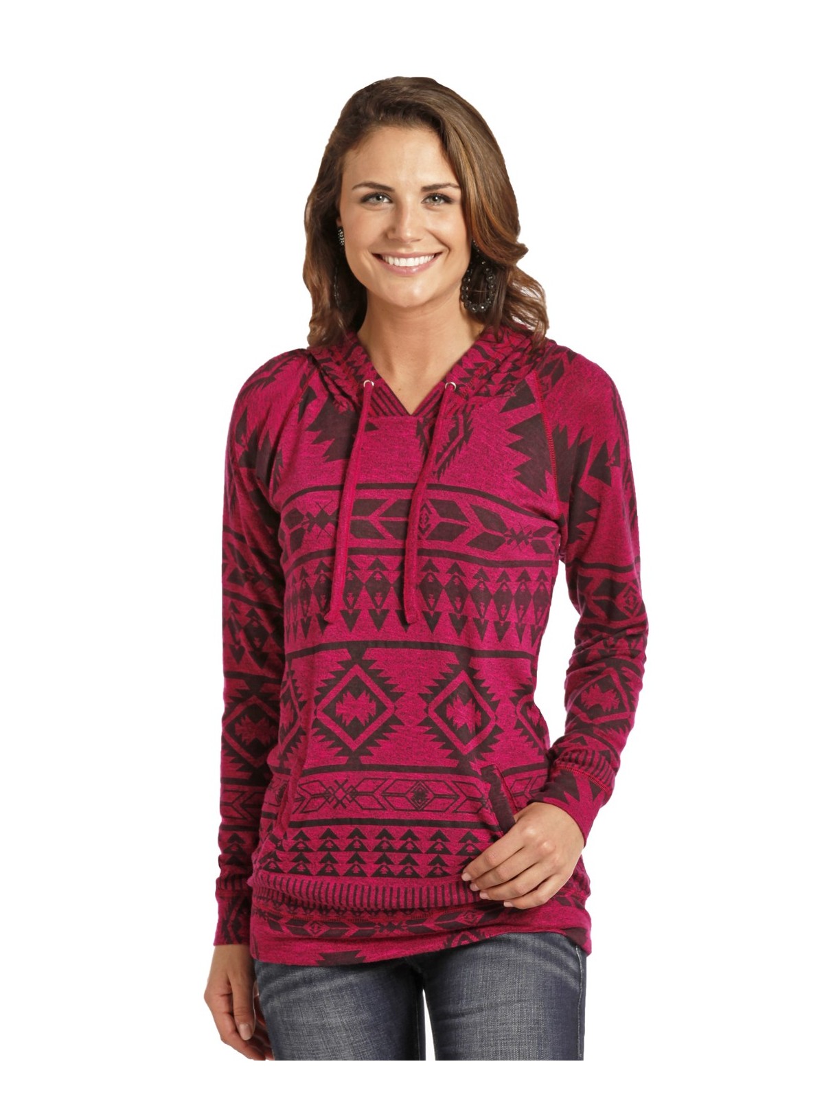 Hoodie Aztec Hot Pink