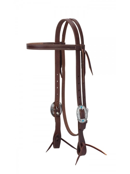 Weaver Leather Working Cowboy Tack Stirnband Zaum Feder 10-0605