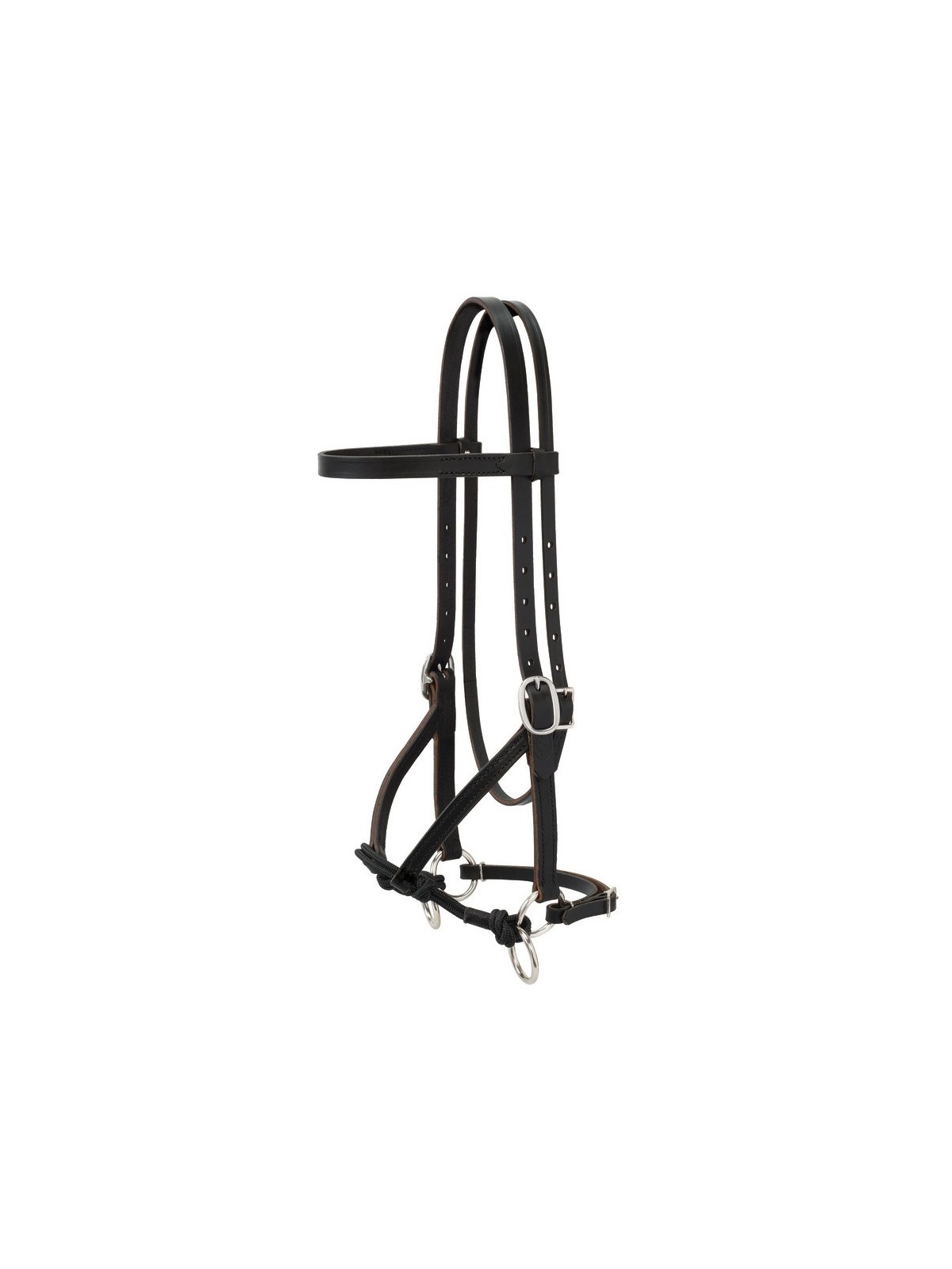 Weaver Leather Bitless Bridle - Justin Dunn - Black 10-0299