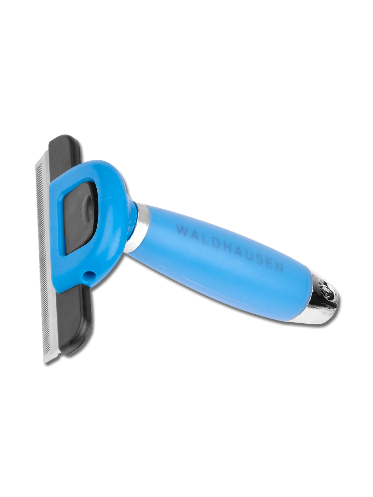 Deshedding Comb with gel handle blue