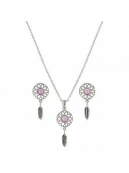 MONTANA SILVERSMITHS Dreaming in Pink Opal Jewelry Set JS3853