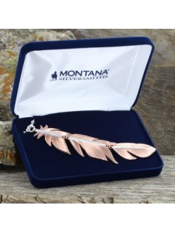 MONTANA SILVERSMITHS Sunlit Phoenix Feather Necklace NC1948RGD