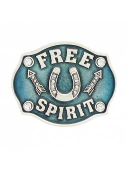 MONTANA SILVERSMITHS  Turquoise Free Spirit Kids Attitude Buckle A606