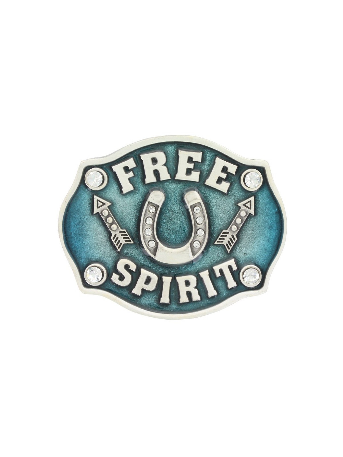 MONTANA SILVERSMITHS Turquoise Free Spirit Kids Attitude Buckle A606