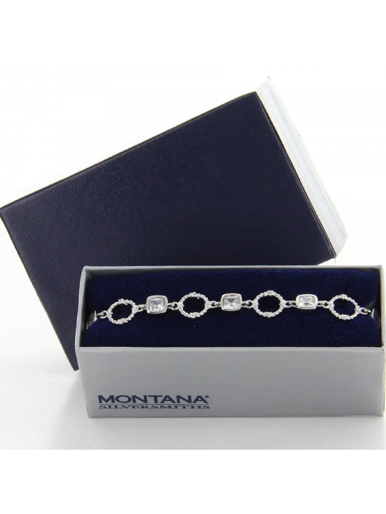 MONTANA SILVERSMITHS Star Lights and Barbed Wire Link Bracelet BC3231