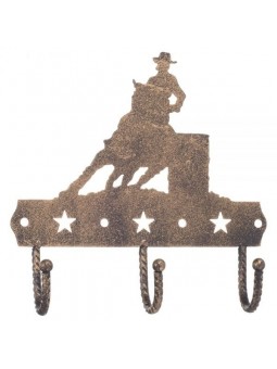 3 Hook Rack Barrel Racer Black Bronze