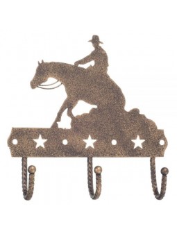 Garderobenhaken 3-fach Reiner Reining Schwarz Bronze