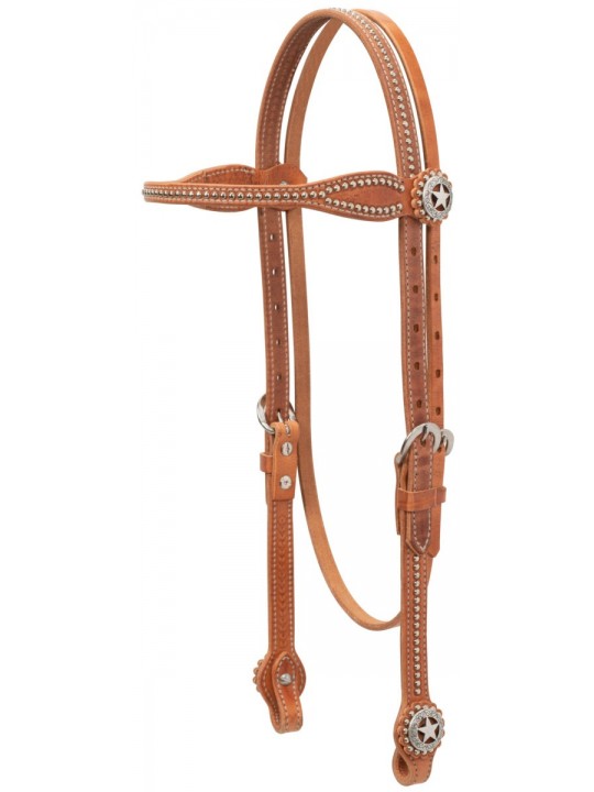 Texas Star Harnessleder Stirnbandzaum