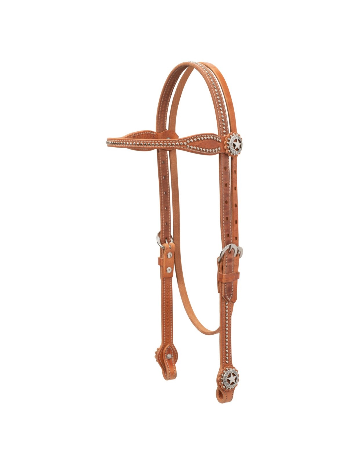 Texas Star Harness Leather Browband Headstall
